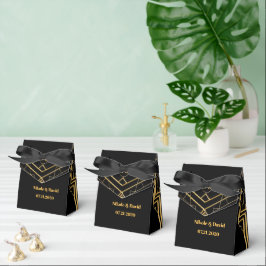 Para Regalos Caja de regalo de boda elegante Art Deco Gatsby