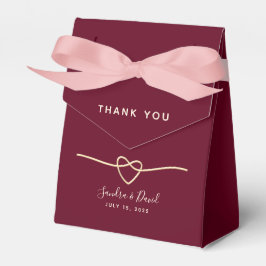 Para Regalos Caja de regalo de boda elegante de color burdeos