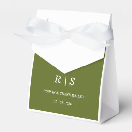 Para Regalos Caja de regalo de boda elegante de color verde sal