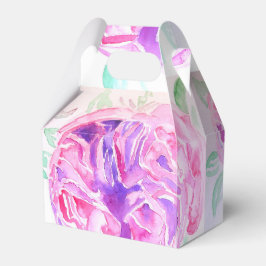 Para Regalos Caja de regalo de boda floral de rosa rosa bonita