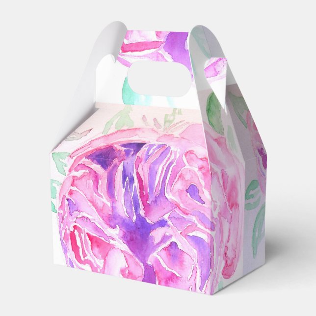 Para Regalos Caja de regalo de boda floral de rosa rosa bonita (Front Side)