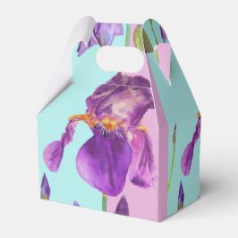 Para Regalos Caja de regalo de boda Iris con flores de acuarela