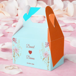 Para Regalos Caja de regalo de boda minimalista y colorida pers