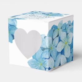 Para Regalos Caja de regalo de boda sofisticada Hortensia Azul