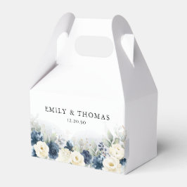 Para Regalos Caja de regalo de bodas de rosas blancas y azules