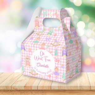 Para Regalos Caja de regalo de cascanueces de gingham rosa