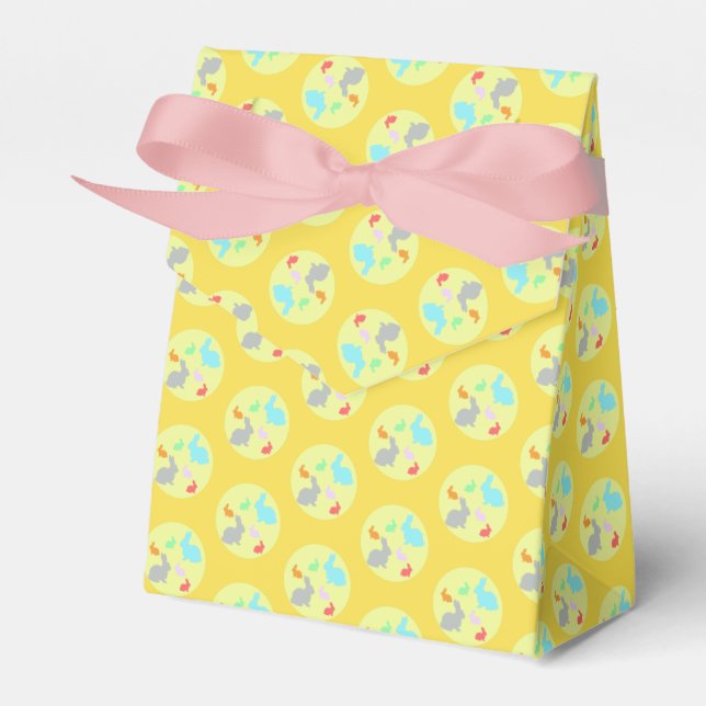 Para Regalos Caja de regalo de círculos de conejo Bunny (Front Side)
