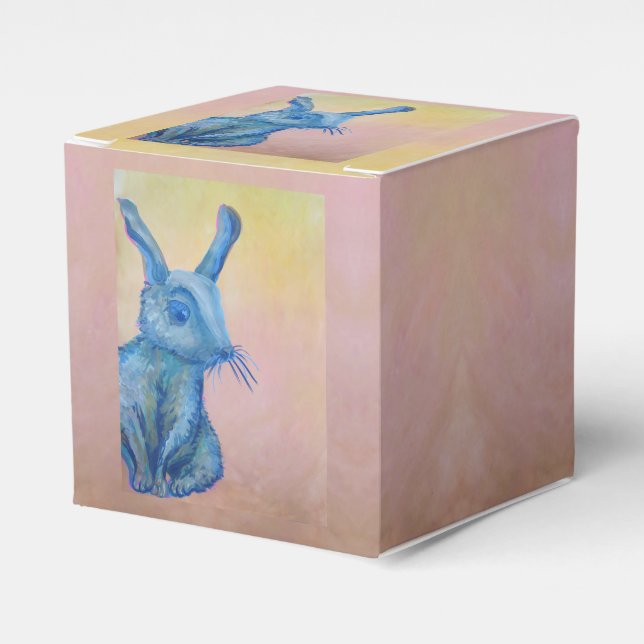 Para Regalos caja de regalo de conejo azul (Costado Anverso)