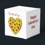 Para Regalos Caja de regalo de corazón de girasol Favor<br><div class="desc">Los girasoles son como explosiones de sol. Cambia el ánimo a optimismo regalando estas alegres flores a esa persona especial.</div>