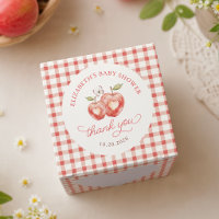 Caja de regalo de cuadros de manzana con corazón d