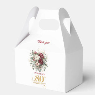 Para Regalos Caja de regalo de cumpleaños 80 Bohemian Blush Bur