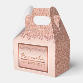 Para Regalos Caja de regalo de cumpleaños con destellos de rosa