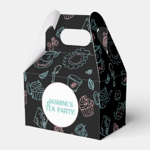 Para Regalos Caja de regalo de cumpleaños con patrón de garabat