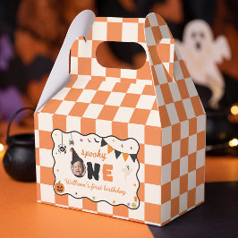Para Regalos Caja de regalo de cumpleaños de Halloween a cuadro