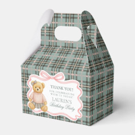 Para Regalos Caja de regalo de cumpleaños de niña con oso de la