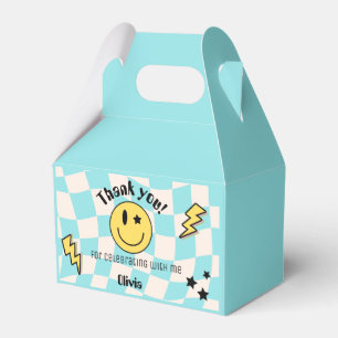 Para Regalos Caja de regalo de cumpleaños retro Preppy Light Bl