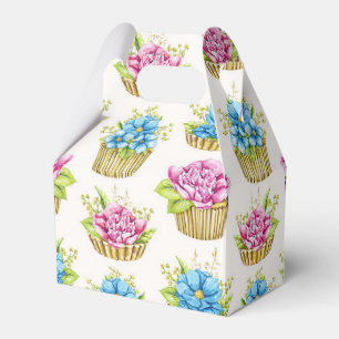 Para Regalos Caja de regalo de cupcakes florales