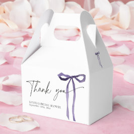 Para Regalos Caja de regalo de ducha nupcial con lazo púrpura a