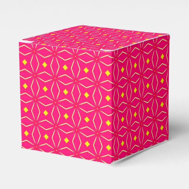 Para Regalos Caja de regalo de fiesta con estampado geométrico  (Costado Anverso)