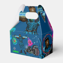 Caja de regalo de fiesta con tema Libra