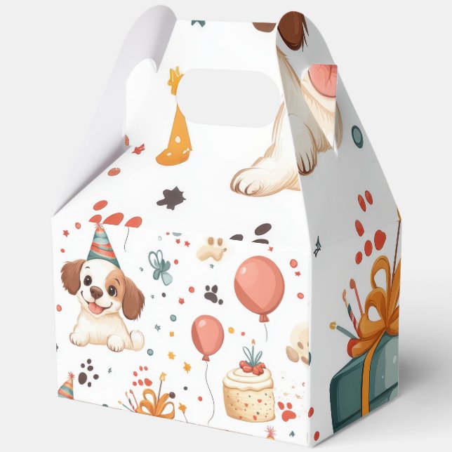 Para Regalos Caja de regalo de Fiesta de cachorros (Reverso )