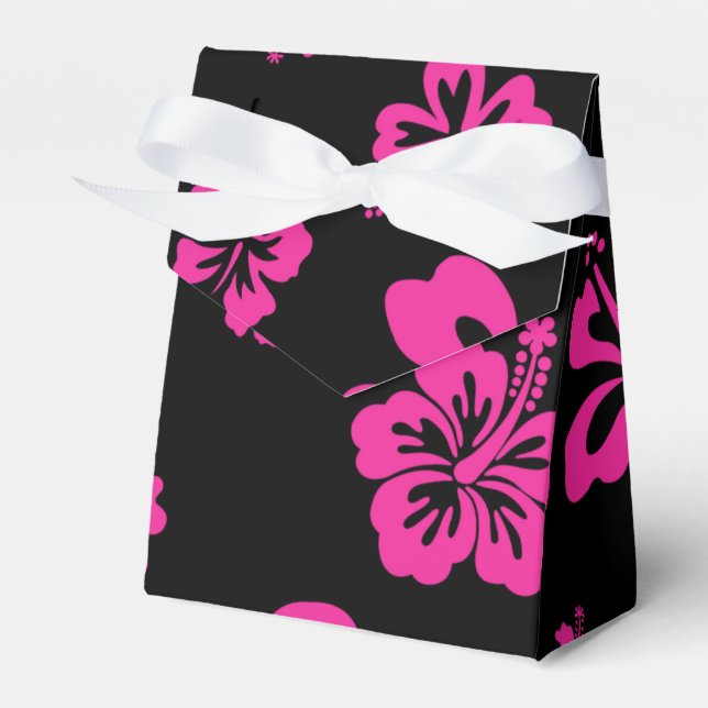 Para Regalos Caja de regalo de fiesta de flor de hibisco negro  (Front Side)