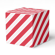 Caja de regalo de fiesta de Navidad con rayas de b