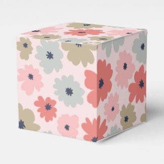 Para Regalos Caja de regalo de fiesta floral rosa verde y azul