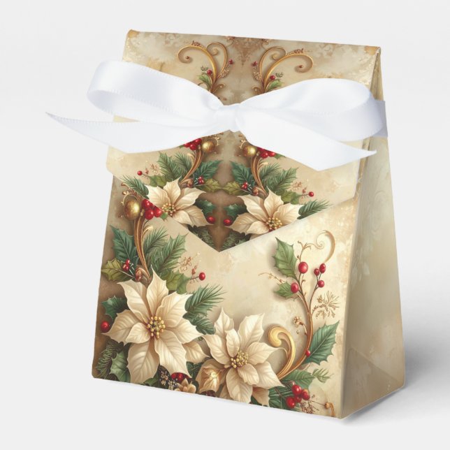 Para Regalos Caja de regalo de flores navideñas (Front Side)