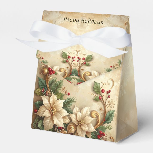 Para Regalos Caja de regalo de flores navideñas (Front Side)