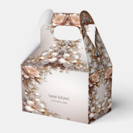 Para Regalos Caja de Regalo de Flores Suaves Rosadas y Blancas