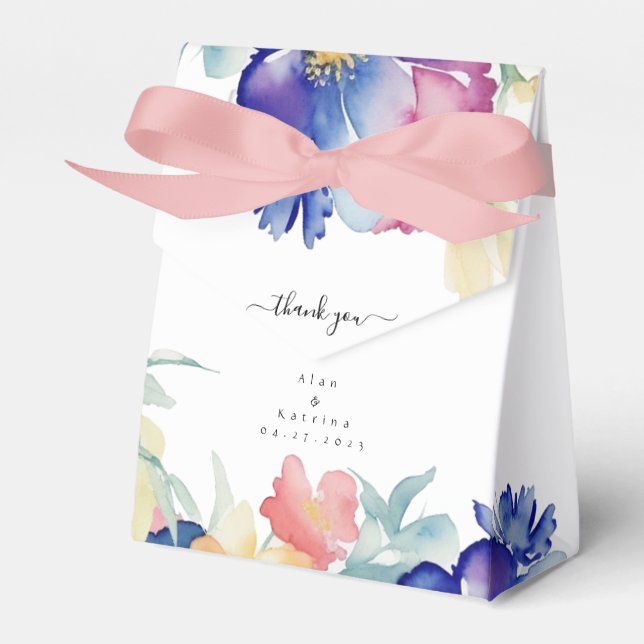 Para Regalos Caja de regalo de flores vibrantes boho (Front Side)