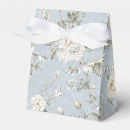 Para Regalos Caja de regalo de graduación floral azul y blanca