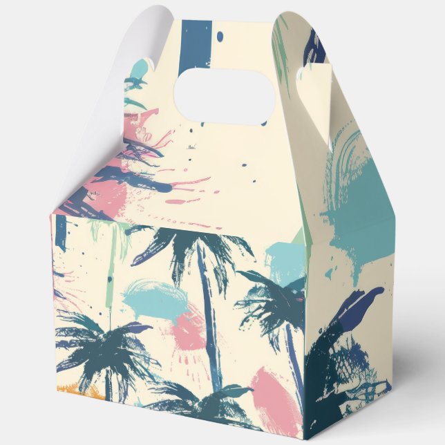 Para Regalos Caja de regalo de hoja de palma con manijas (Reverso )