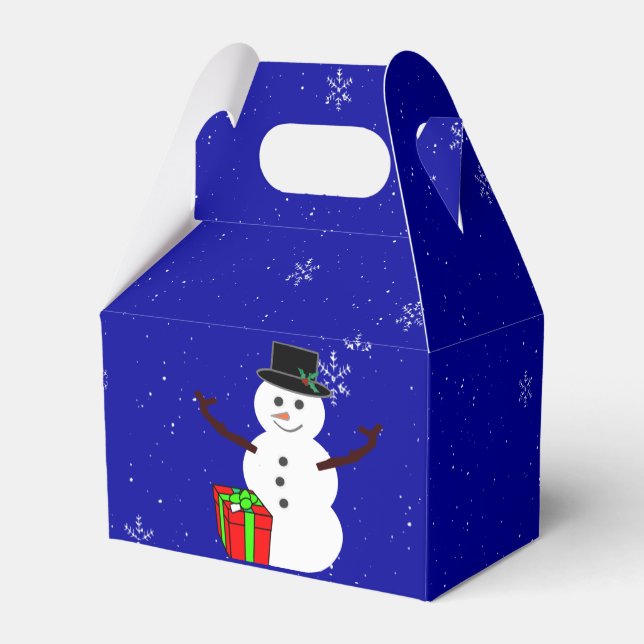 Para Regalos Caja de regalo de muñeco de nieve (Reverso)