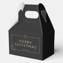 Para Regalos Caja de regalo de Navidad con arte Deco de oro y n