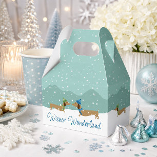 Para Regalos Caja de regalo de Navidad Wiener Wonderland Dachsh