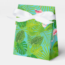 Caja de regalo de palma tropical Flamingo