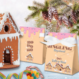 Para Regalos Caja de regalo de pan de jengibre tintineante rosa