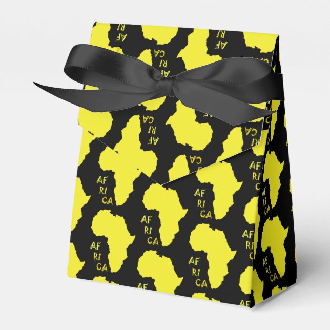 Para Regalos Caja de regalo de papel con patrón de mapa de Áfri (Front Side)
