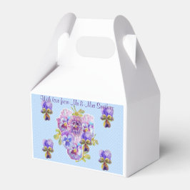 Para Regalos Caja de regalo de pastel de boda floral de punto d