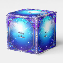 Para Regalos Caja de regalo de patrón de vidrio emplomado moder