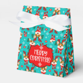 Para Regalos Caja de regalo de perro Corgi de Navidad feliz