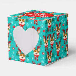 Para Regalos Caja de regalo de perro Corgi de Navidad feliz