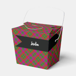 Para Regalos Caja de regalo de tartán rojo y púrpura Glasgow Gr