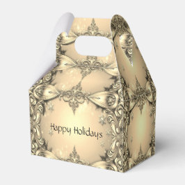 Para Regalos Caja de regalo de vacaciones con decoración dorada