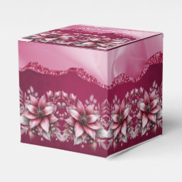 Para Regalos Caja de regalo de vacaciones con flores rosadas
