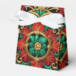 Para Regalos Caja de regalo de vacaciones de color rojo verde d