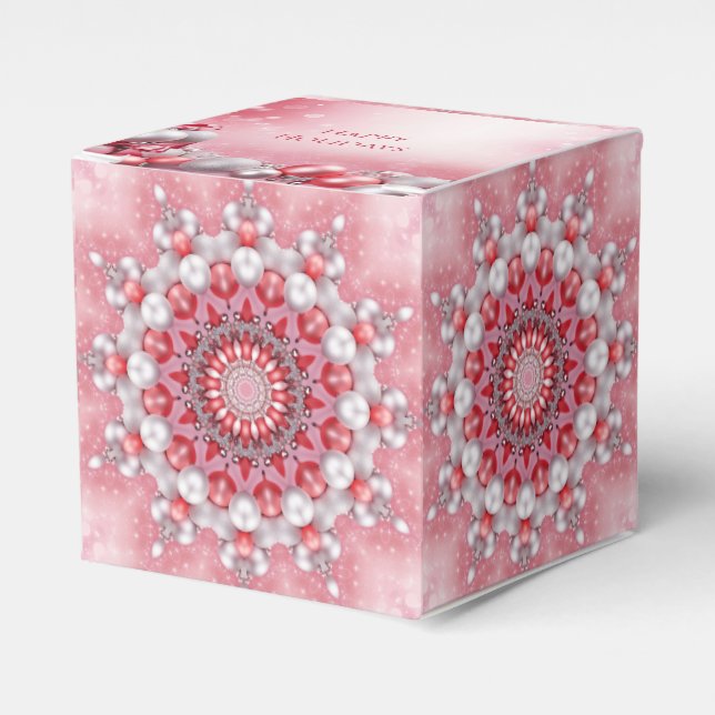 Para Regalos Caja de regalo de vacaciones decorativa rosa (Costado Anverso)
