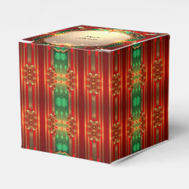 Para Regalos Caja de regalo decorativa navideña roja y verde or